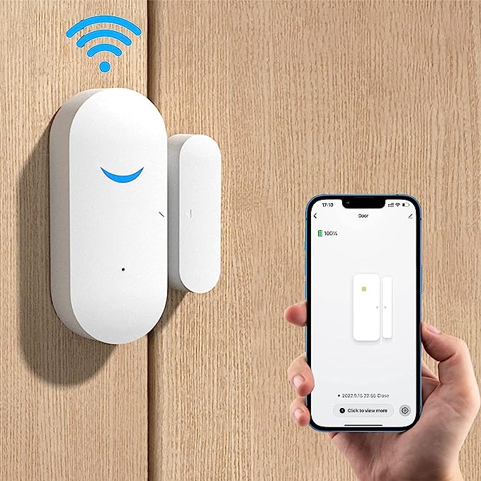 Capteur de Porte WiFi - Détecteur d'Ouverture et de Fermeture de Fenêtre ou Porte