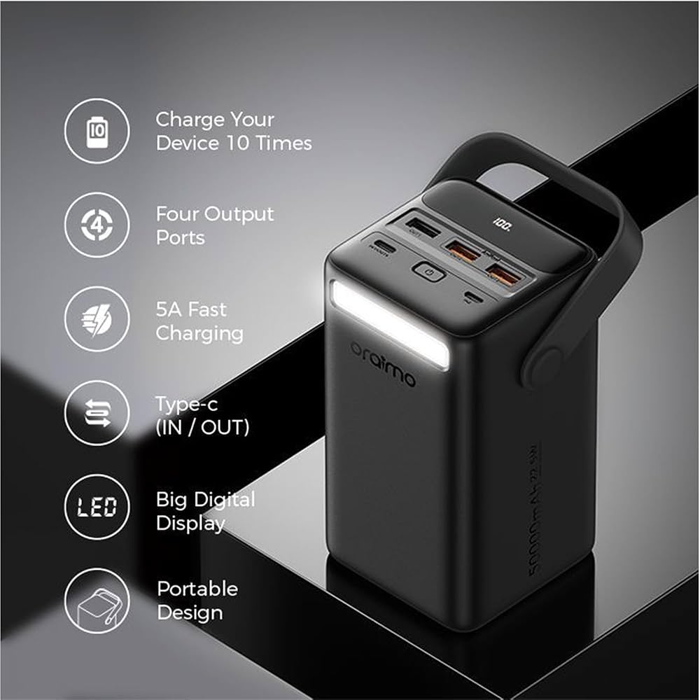 POWERBANK ORAIMO 50.000 MAH 22.5W